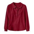 thumbnail image 4 of Admvng Womens Tops Button Shirts Blouse Long Sleeve Casual Work Cute Blouses, 4 of 5