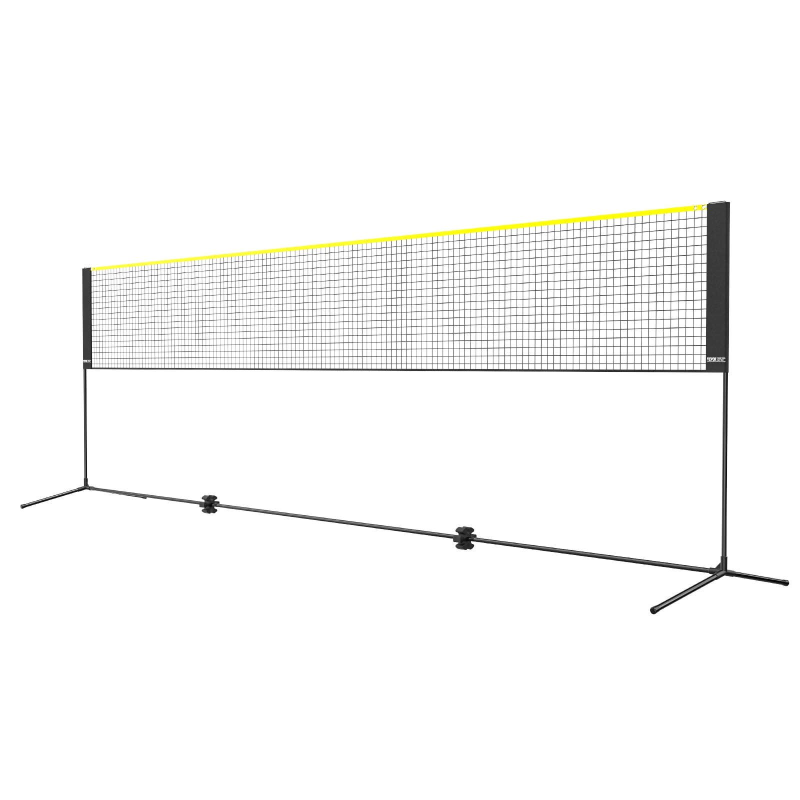 VEVOR Badminton Net, Height Adjustable Badminton Net, 17ft Wide Foldable Badminton Net, Portable Easy Setup Badminto Net Set with Poles, Stand and Carry Bag, for Kids Backyard Game Indoor Outdoor Use