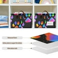 thumbnail image 6 of 2 Pack Collapsible Storage Bins Fabric Shelf Baskets with Handles Closet Organizer Neon Dog Paw 16.9x11.4x7.7, 6 of 8
