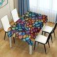 thumbnail image 4 of Yayeee Tablecloths 60" x 108" Rectangle Wrinkle Resistant Party Table Cover, Vibrant Dragon Scales Pattern, 4 of 8