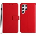 thumbnail image 2 of For Samsung Galaxy S22 Ultra Wallet Case with RFID Blocking Card Slots Holder Premium PU Leather Magnetic Kickstand Shockproof Wrist Strap Removable Flip Protective Cover, Red, 2 of 9