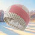thumbnail image 2 of Prolriy Beanies Hats Men Winter Fleece Warm Hat Plaid Knitted Hat Beanie Hat for Men & Women Ear Hat Thickened Outdoor Hat Hats for Men White, 2 of 4