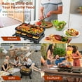 thumbnail image 6 of YOSHIKO Electric Griddle Grill Smokeless Indoor Grill and Outdoor Electric Grills Portable 2 in 1 with Adjustable temperature control with 8 Mini Pans for 2-6 People with Family Fun & BBQ Parties, 6 of 7