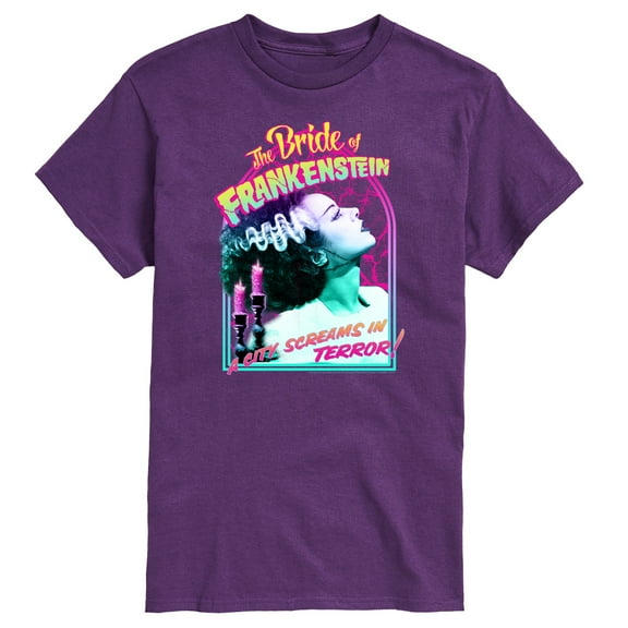 Classic Monsters - The Bride of Frankenstein - A City Screams in Terror - Men's Short Sleeve Graphic T-Shirt