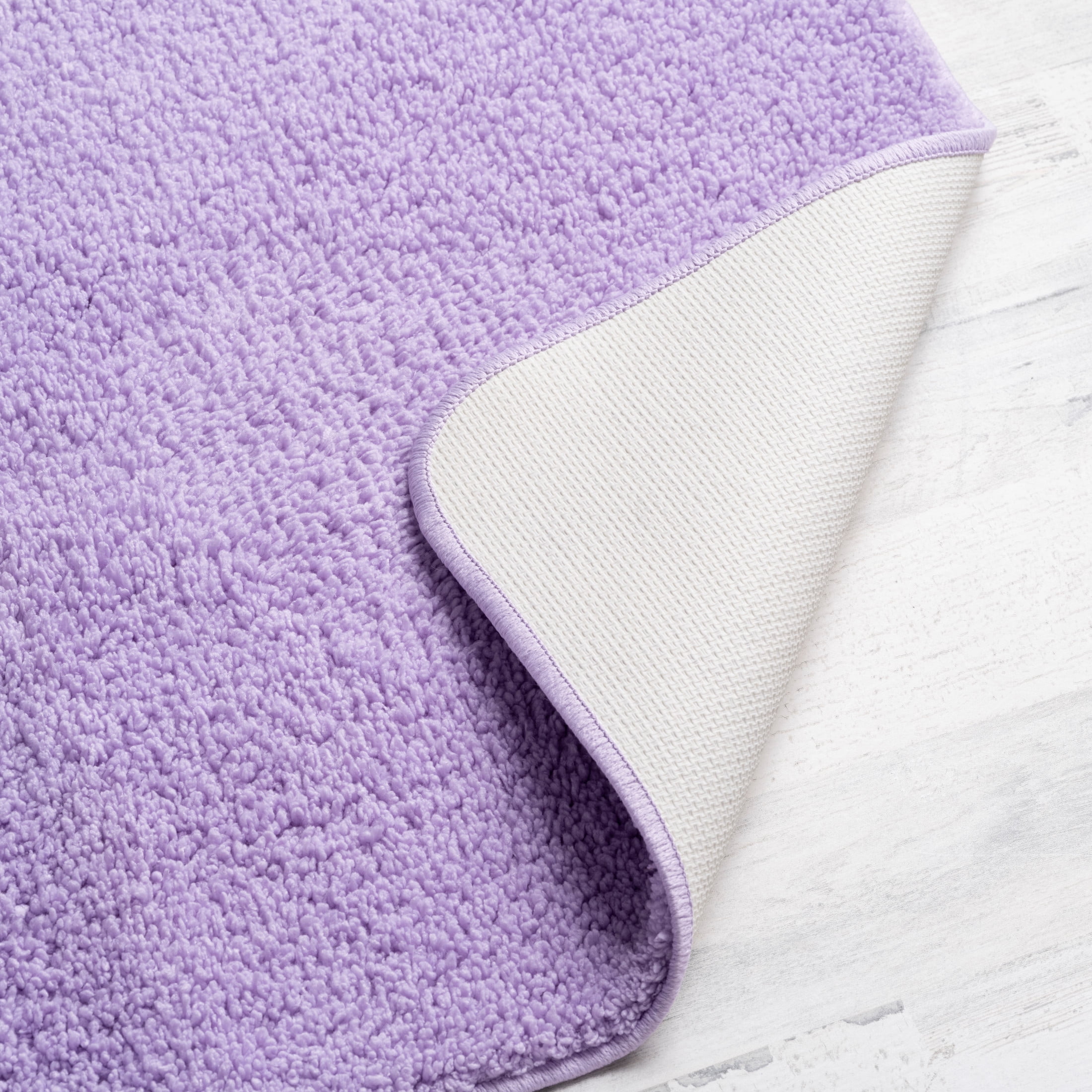 Mainstays Basic Polyester Bath Rug, Lavender, 20 in x 32 in