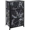 thumbnail image 1 of Sorbus 3 Drawer Nightstand Chest End-Table Dresser - Black Frame - Black Marble, 1 of 5