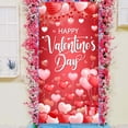 thumbnail image 4 of Happy Valentine''s Day Banner Decorations Romantic Hearts Love Hanging Background for Indoor Outdoor Valentines Day Home Door Banner Party Supplies, 4 of 7