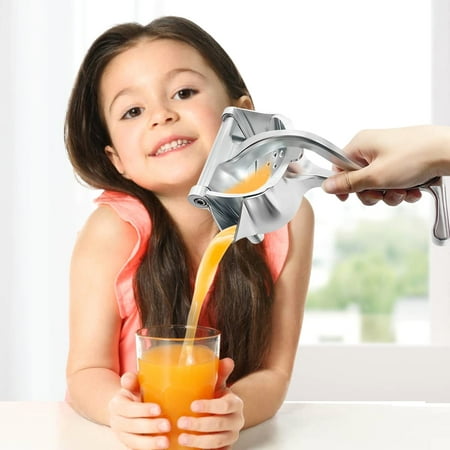 

Manual Fruit Juicer Aluminum Alloy Hand Juice Squeezer with Ergonomic Design Heavy Duty Lemon Citrus Squeezer Hand Press Juicer Tool for Home Outdoor Camping