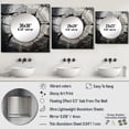 thumbnail image 4 of Designart "Monochrome Geode Tranquility" spiritual stone Square Mirror For Wall Decor - Large Black Square Printed Wall Mirror Art - Square Traditional Mirror - Wall Mounted Square Large Mirror, 4 of 5