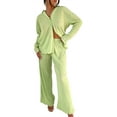 thumbnail image 2 of Coduop Women 2 Piece Pajamas Set Sleepsuit Long Sleeve Loungewear Set Sleepwear Nightwear Pajama, 2 of 6