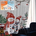 thumbnail image 5 of Christmas Blackout Curtains for Bedroom/Living Room, Pinch Pleated Black Out Curtains, Snowman Xmas Red Truck Cardinal Birds Snowflake Grey Room Darkening Window Drapes with Hooks 2 Panels, 59"x70", 5 of 8