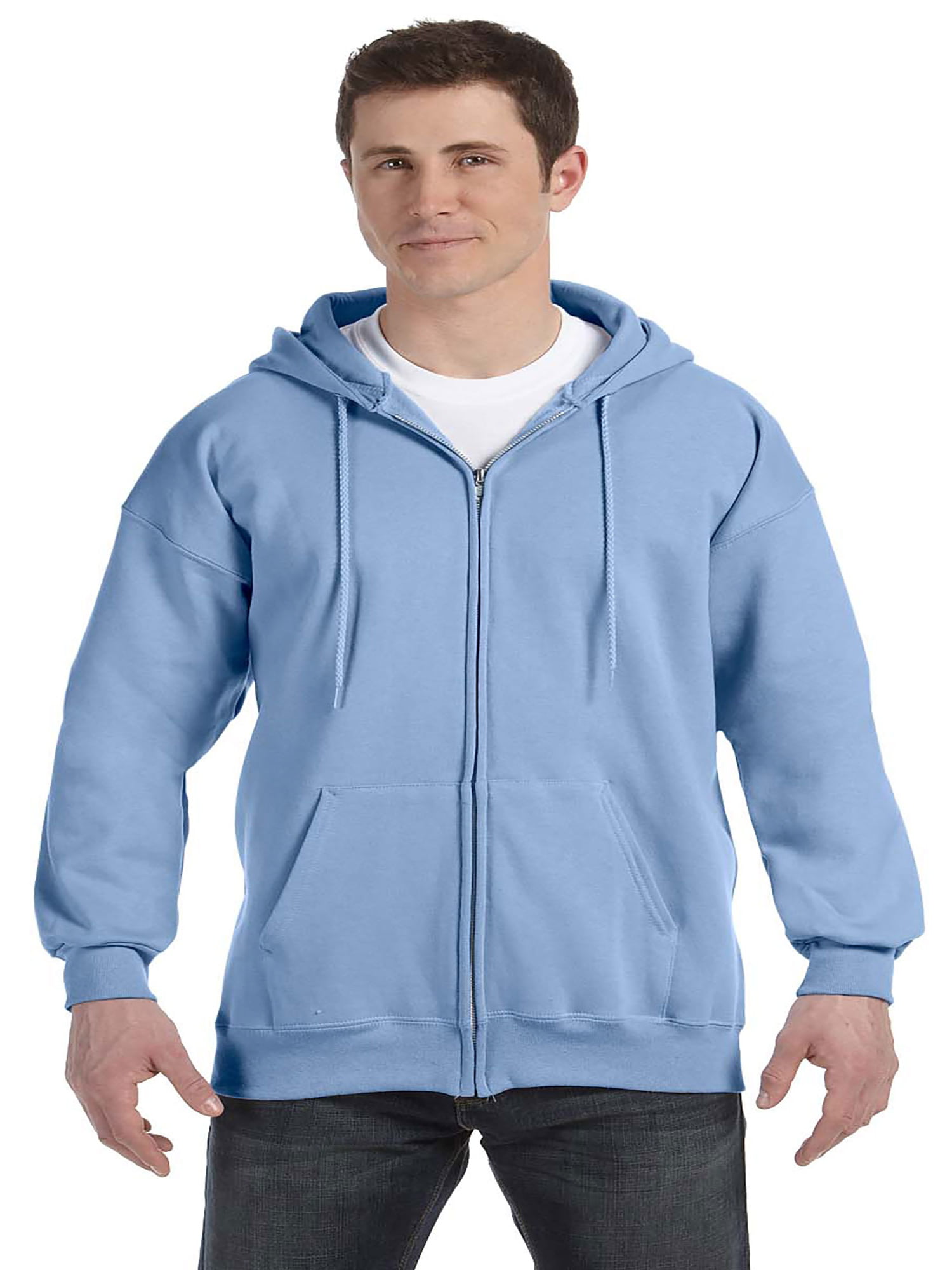 Hanes Men's Fleece Full Zip Pouch Pockets Hoodie, Style F280 - Walmart.com