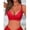 red, variant on Underwire Bra for Plus Size Women, Sexy Push-Up Bralette,100D,Khaki