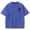 122#Blue, variant on Men's Vintage Washed Oversized Crew Neck T-Shirt Soft Cotton Palm Tree Sunset Graphic Short Sleeve Summer Beach Casual Top Blue 3XL
