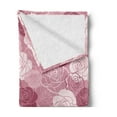 thumbnail image 2 of Rose Flowers Soft Flannel Fleece Throw Blanket, Pastel Tone Romantic Flowers Petals Motif Blossoming Nature Print, Cozy Plush for Indoor and Outdoor Use, 50" x 60", Dried Rose Pale Rose, by Ambesonne, 2 of 5