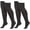 Black-XL, variant on Byfri 2 Pairs Plus Size Calf Compression Socks Black XL Polyester Spandex Knee High for Women Sports Travel