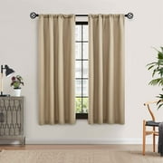Mainstays Southport Textured Light Filtering Curtain Panel Pair, Set of 2, Beige, 40 in x 63 in