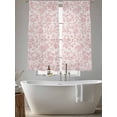 thumbnail image 5 of Farmhouse Pink Sheer Curtains 72 Inch Length 2 Panels Set for Living Room/Bedroom, Vintage Flower Leaf Botanical Plant Semi Curtain Sheers Drapes Rod Pocket Curtains Window Treatment Set 52''x72''x2, 5 of 7