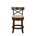 thumbnail image 2 of Boraam Myrtle 24in. X-Back Swivel Wood Counter Stool - Mahogony Finish, 2 of 7