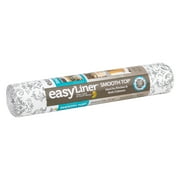 Smooth Top EasyLiner Shelf Liner, Grey Damask 12 x 10 Roll