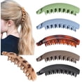 thumbnail image 1 of Pinzas para el cabello con forma de plátano, 6 piezas, accesorios para el cabello grandes para cabello grueso Fr, 1 of 5