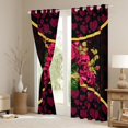 thumbnail image 3 of jejeloiu Romantic Valentine'S Day Black Out Curtains,Red Rose Floral Curtains Pack of 2 (42x63 Each),Cartoon Loves Pattern Bedroom Curtains For Girls Teens,Super Cozy Room Decor, 3 of 6