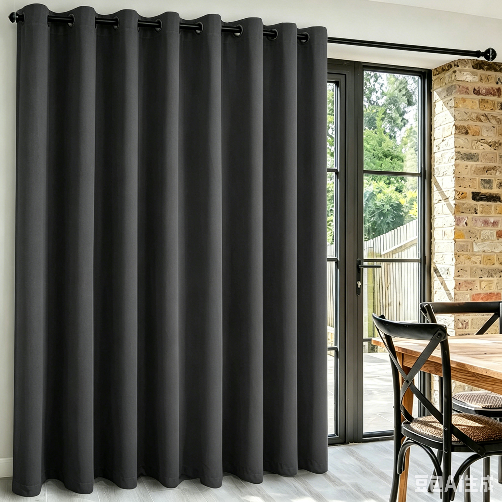 XWZO Room Divider Curtains 100"W x 84"L for Bedroom Living Room, Extra Wide Thermal Blackout Curtains for Patio Sliding Glass Door, Grommet, 1 Panel, Dark Grey