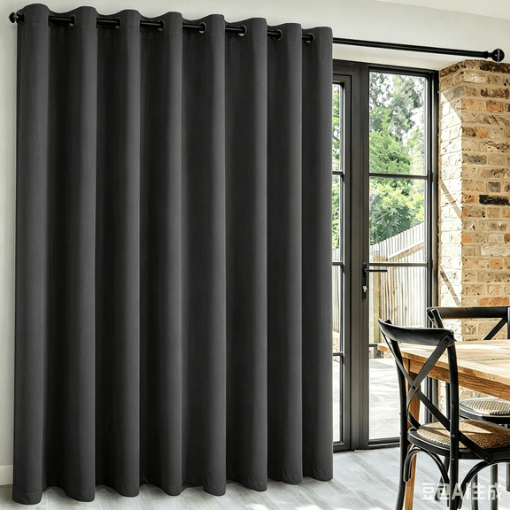 XWZO Room Divider Curtains 100"W x 84"L for Bedroom Living Room, Extra Wide Thermal Blackout Curtains for Patio Sliding Glass Door, Grommet, 1 Panel, Dark Grey