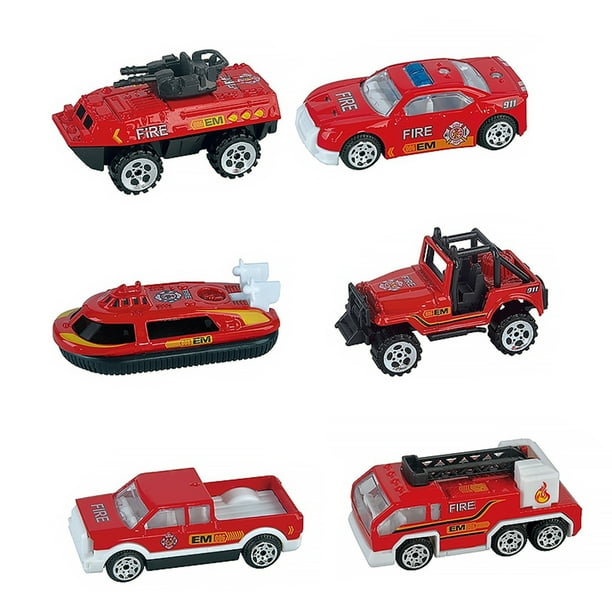 Alloy Toys Toys Friction Powered Transport Vehicles Boys Girls Niños Conjunto educativo Fiesta Favors Favoritos Tipo 2 6 Piezas sidaley FN001044-02B