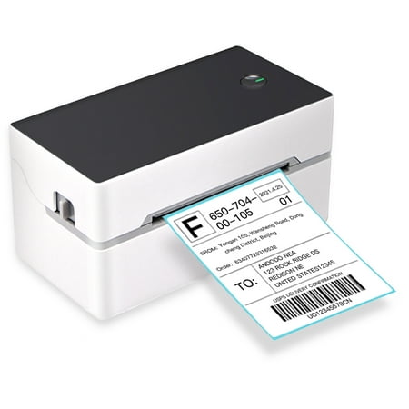 MIXFEER Desktop Shipping Label Printer High Speed USB + BT Direct Thermal Printer Label Maker Sticker 40-80mm Paper Width for Shipping Postage Barcodes Labels Printing Compatible with Ebay S