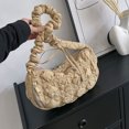 thumbnail image 3 of Bolso Bandolera Mujer Plisado Nube Mensajero Acolchado Bolso Caqui, 3 of 9