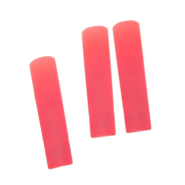 Soprano Saxophone Reed, Sax Reeds 3pcs Pretty Color Sound Quality Resin Simple Installation Standard Design for Replacement Red,Black,Wood