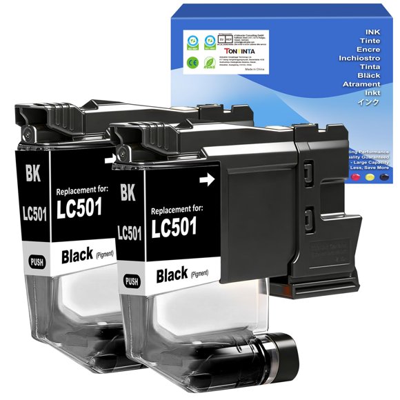 Cartuchos de tinta TONTINTA LC501BK, 2 negros, 250 páginas