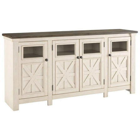 Bowery Hill Contemporary Engineered Wood Extra Large TV Stand in Two-Tone