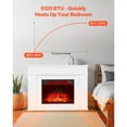 thumbnail image 4 of BaPiPro 43 Inch Freestanding Electric Fireplace with Mantel, White Frame & Black Core, 4 of 9