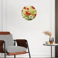 thumbnail image 3 of 10 Inch Wall Clock Battery Operated Silent Clock Decorative for Office, Kitchen, Outdoor, Living RoomSeveral Red Flowers and Daisies Cute, 3 of 4