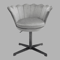thumbnail image 2 of Impressions Vanity Melissa Swivel Modern Makeup Chair, 360 Degree Swivel Desk Chairs (Gray Velvet), 2 of 5