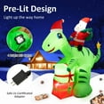 thumbnail image 6 of Costway 8FT Inflatable Christmas Santa Claus Dinosaur LED Lighted Decoration Gift Boxes, 6 of 11