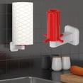 thumbnail image 4 of Portarrollos de papel higiénico autoadhesivo para cocina y baño, organizador vertical de pared Blanco + rojo, 4 of 9