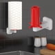 thumbnail image 4 of Dispensador de papel higiénico adhesivo creativo para baño, vertical Blanco + rojo, 4 of 9