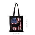 thumbnail image 3 of Qjidjing Independence Day Canvas Bag, Tote Bag, Patriotic American Flag Pattern Canvas, for 4th of July Shopping, Outdoor Activity, Daily Use, 3 of 6