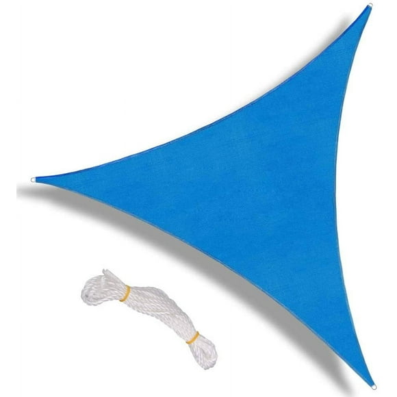 ORUYROP Sun Shade Sail Triangle-Permeable Canopy Pergolas Top Cover with Ropes Durable Outdoor Sunshade Sail Shade Canopy for Patio Yard Backyard Garden Lawn Deck