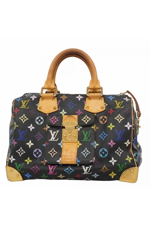 Pre-Owned Louis Vuitton Monogram Multicolore Speedy 30 Handbag M92642 Noir Women's