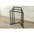 thumbnail image 2 of Kingston Brass SCC8270 Edenscape L-Shaped Freestanding 3-Tier Steel Corner Towel Rack, Matte Black, 2 of 4