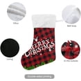 thumbnail image 3 of Coolnut 17.7 Inch Christmas Stockings, 2 PCS Christmas Buffalo Plaid Presonalized Large Stocking Sock for Family Holiday Xmas Party Decorations, 3 of 7