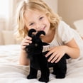 thumbnail image 5 of Realistic Black Goat Stuffed Animal Plush Toy Lifelike Standing Mountain Goat Plush for Kids Gift Home Decor Collection, 5 of 6