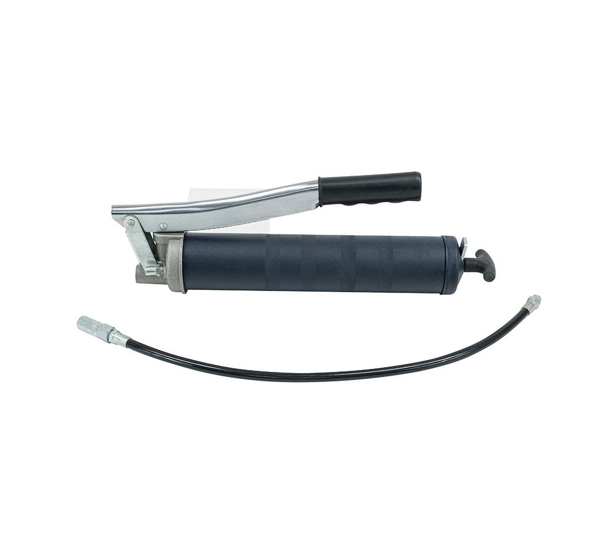 4 Pack Lever Action Grease Gun Heavy Duty Maximum Pressure - 10,000 PSI with 18-inch Whip Hose - Aluminium Cast Head - Capacity 16 oz Bulk/ 14oz Cartridge