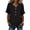 A28-Black, variant on Womens Short Sleeve V Neck Linen Cotton with Button Down Blouse Ruffle Hem Tunic Tops Casual Flowy Henley Shirts Peplum Blouses for Women
