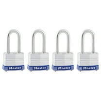 Master Lock 1-9/16" W Steel Pin Tumbler Padlock 4 pk Keyed Alike
