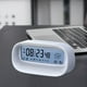 thumbnail image 4 of Reloj despertador digital de viaje con fecha, hora, semana, temperatura y humedad grande Blanco, 4 of 7